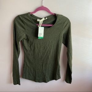 H&M Never Worn Long Green Long Sleeve Top